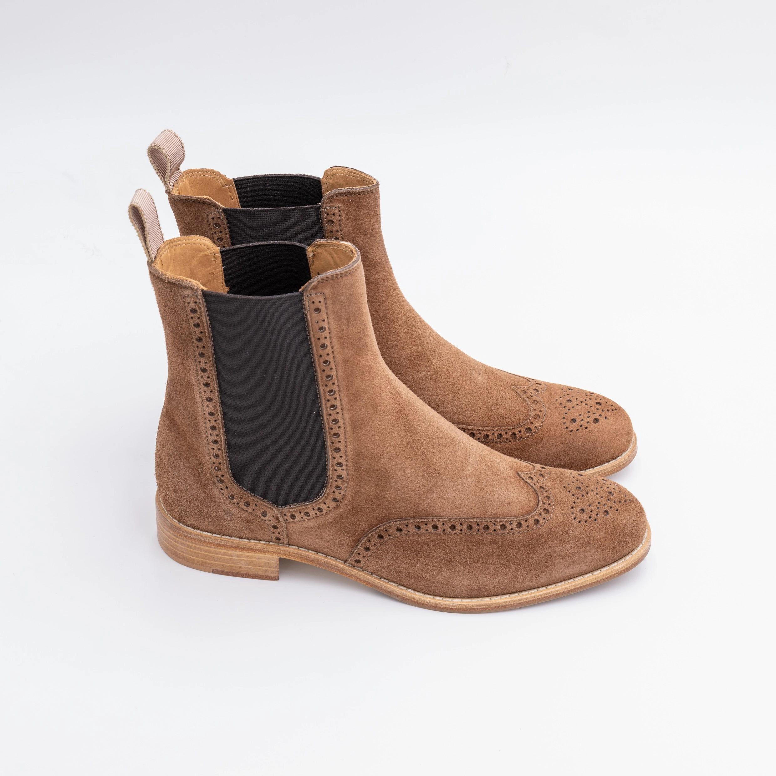 Chelsea Budapester Braun Vintage Style Lace Up Ankle Boots