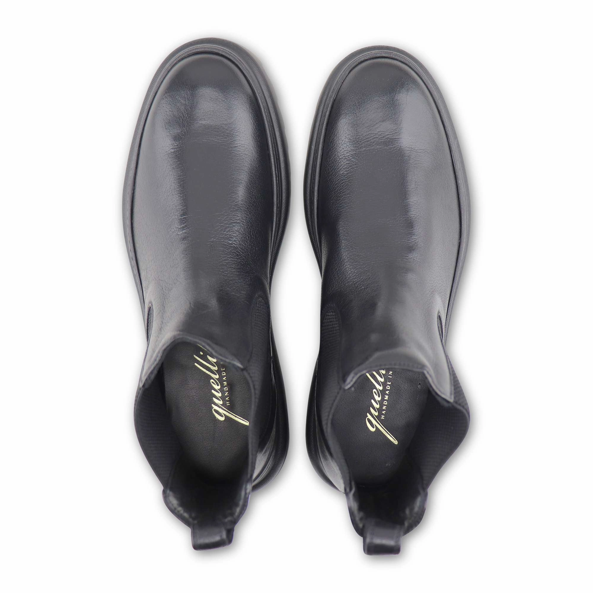 Chelsea bufalo nero Brogue Style Chelsea Boots