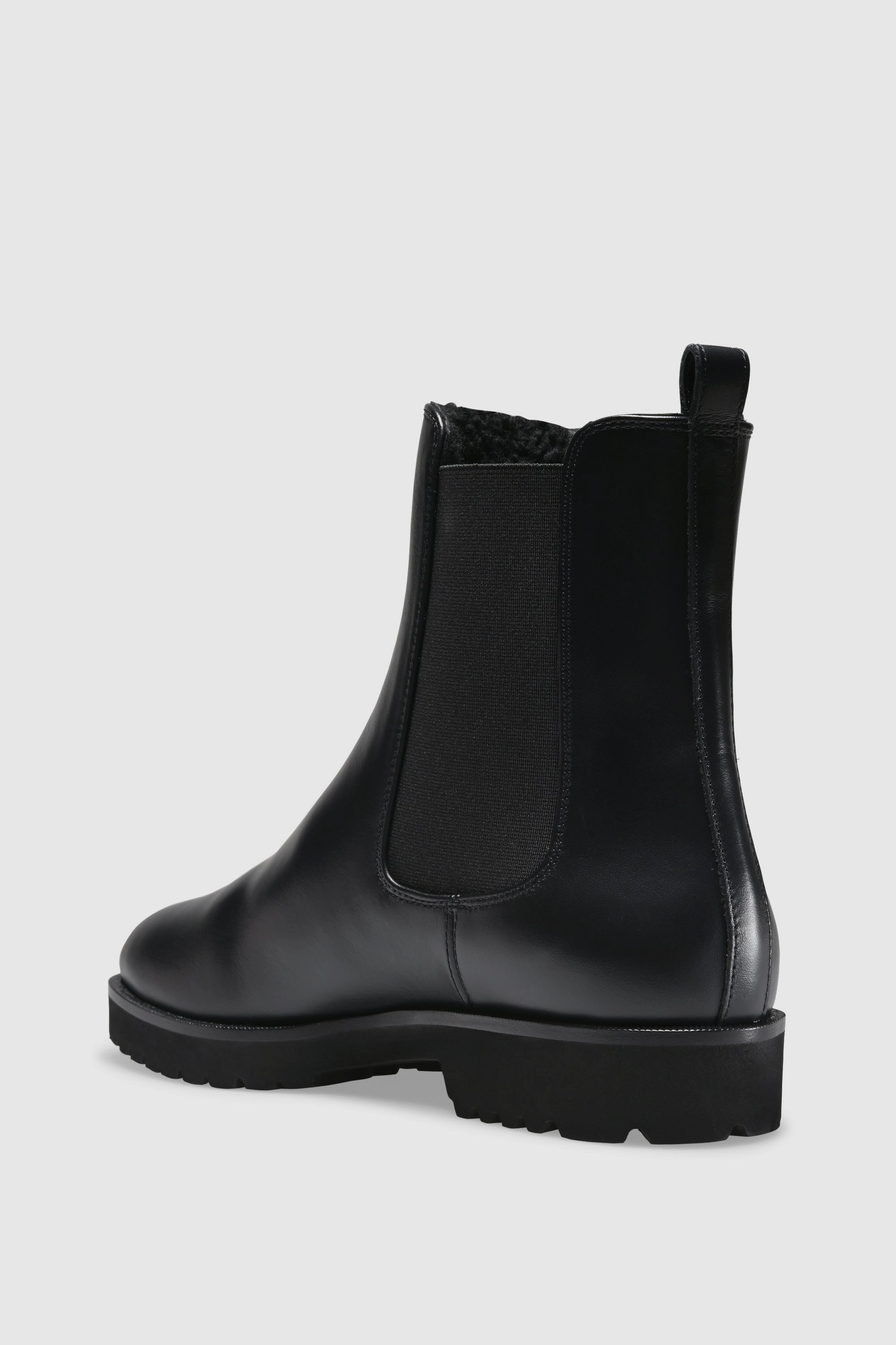 Chelsea Boots Stiefeletten Best Fitting Stiefelette 7429 Vitello Black Shearling Black