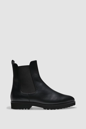 Stiefelette 7429 Vitello Black Shearling Black Ps Chelsea Boots