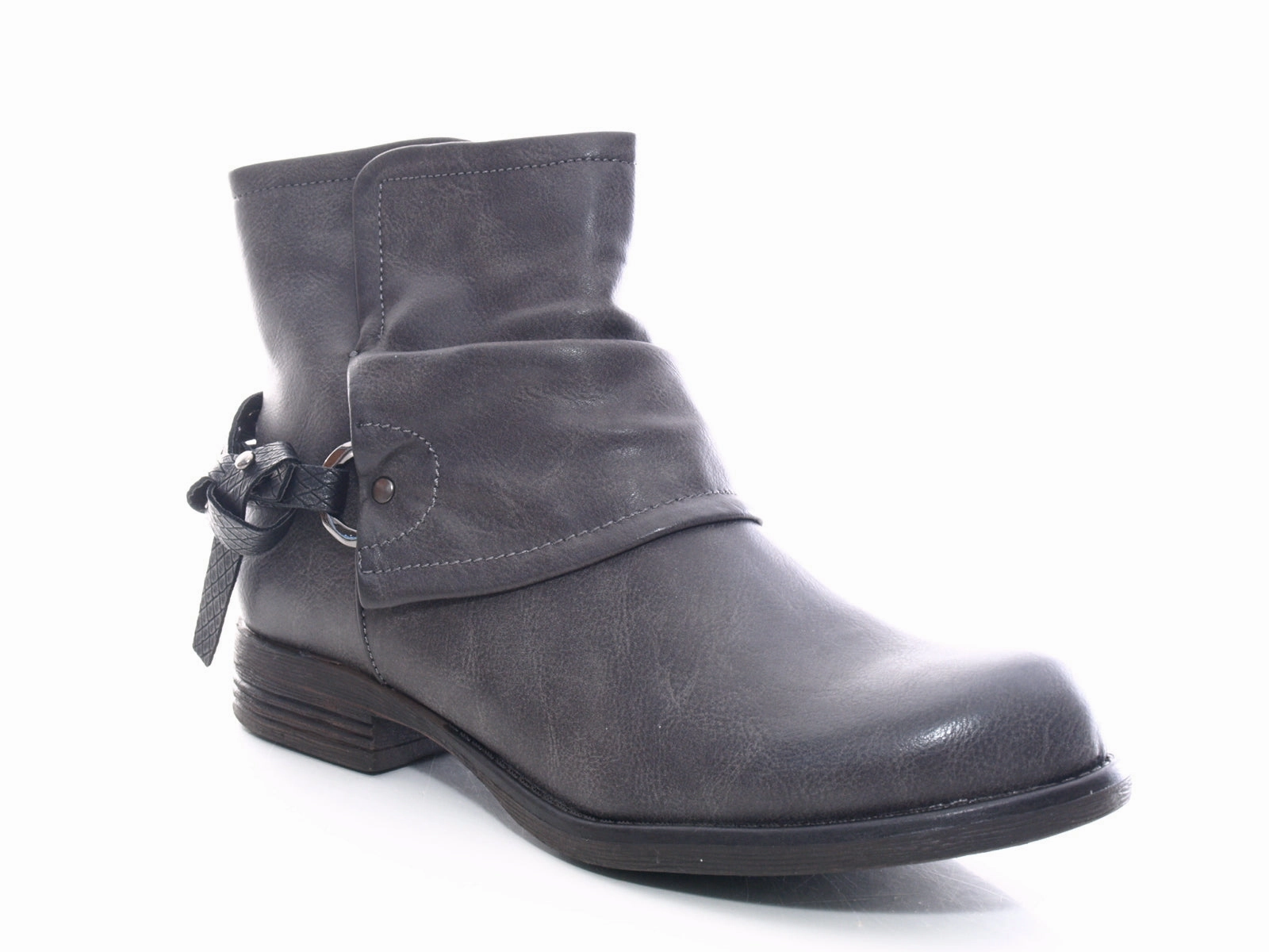Hot Soles Ankle Boots Damen Stiefeletten Biker Boots Outdoor Winterboots warm gefttert Grey # 824