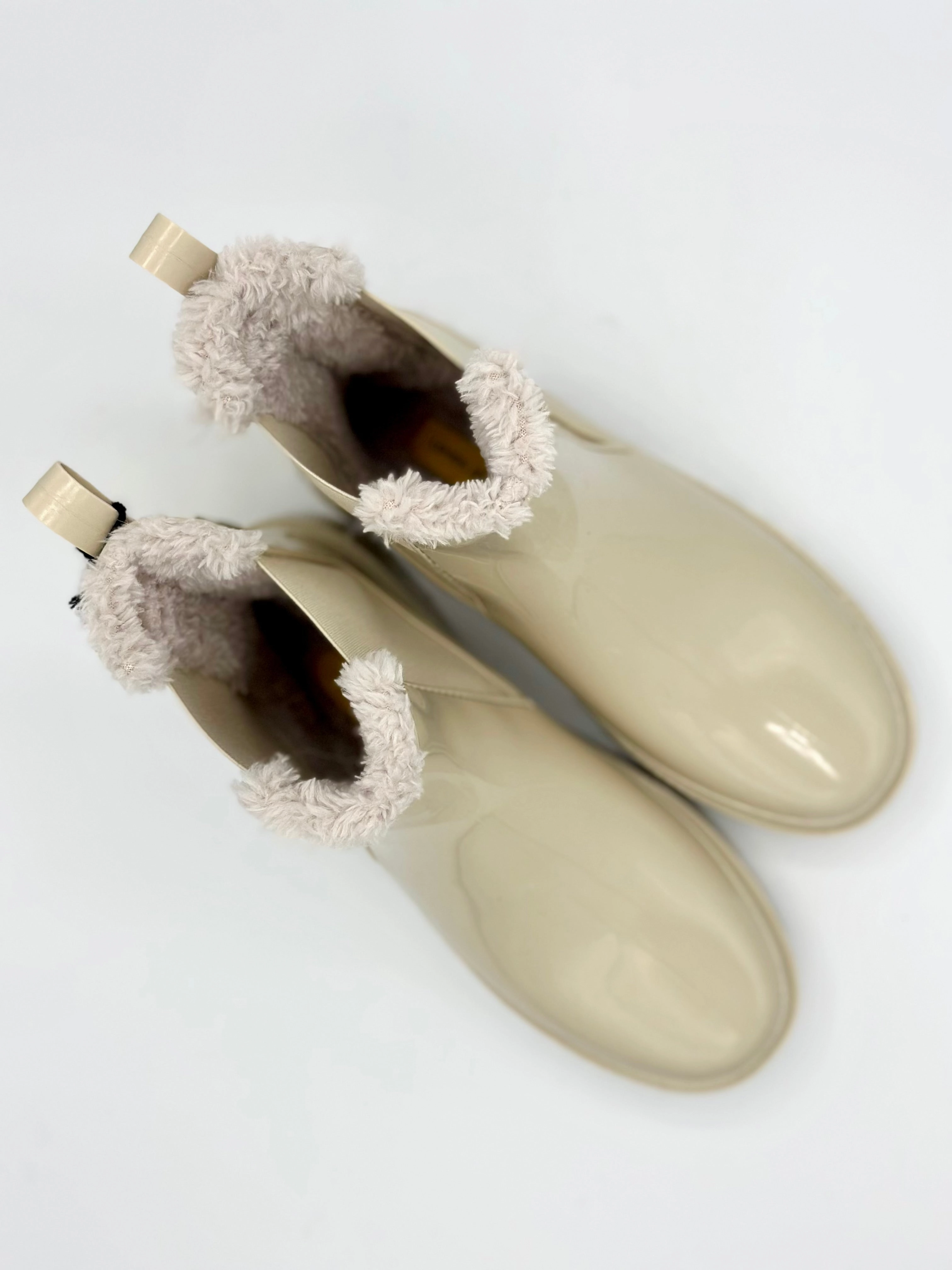 Ankle Boots Mit Perlen COLDEN VEGAN BOOT OAT MILK WITH FUR LINING