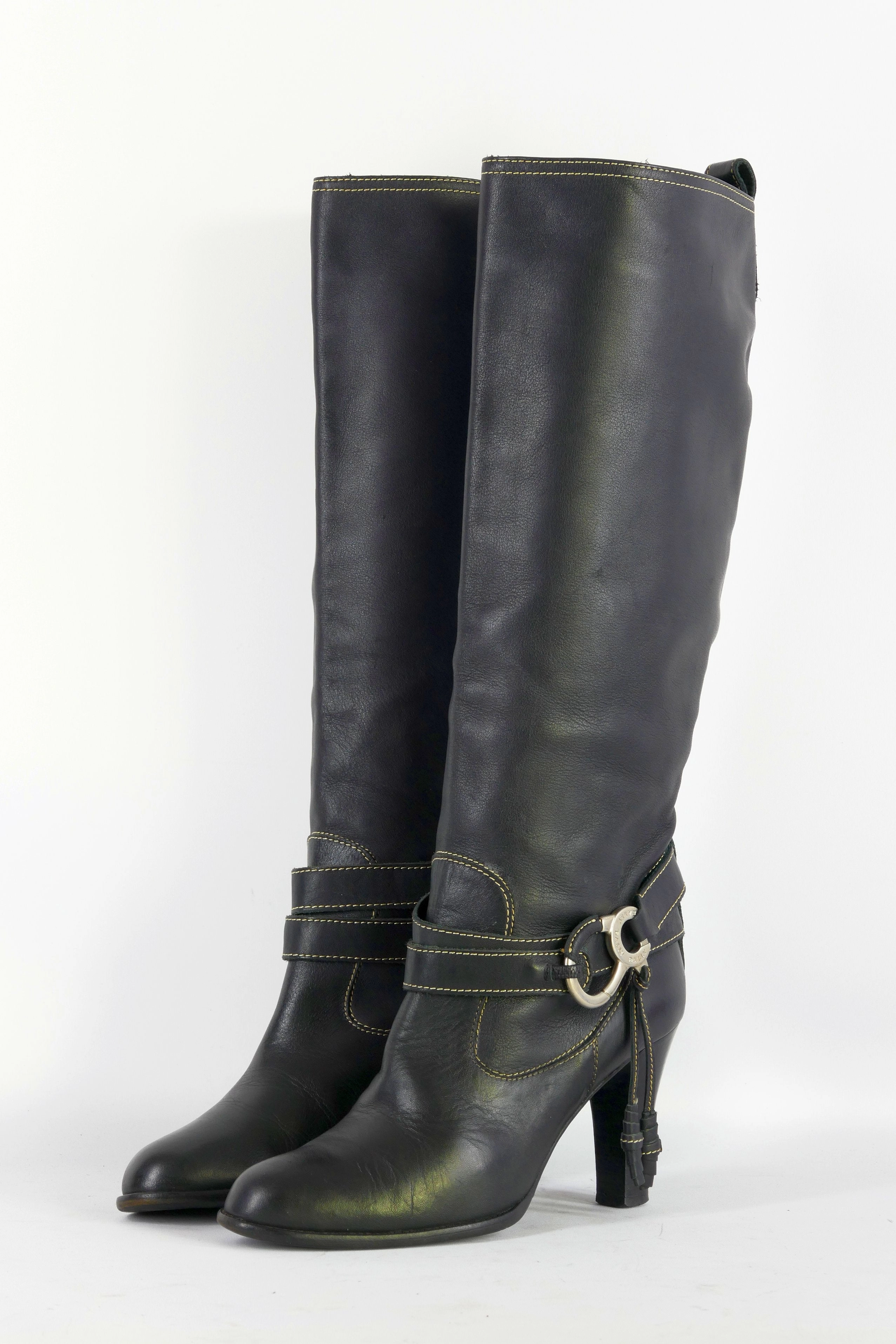 Stiefel Leder schwarz Stiefel Hohe