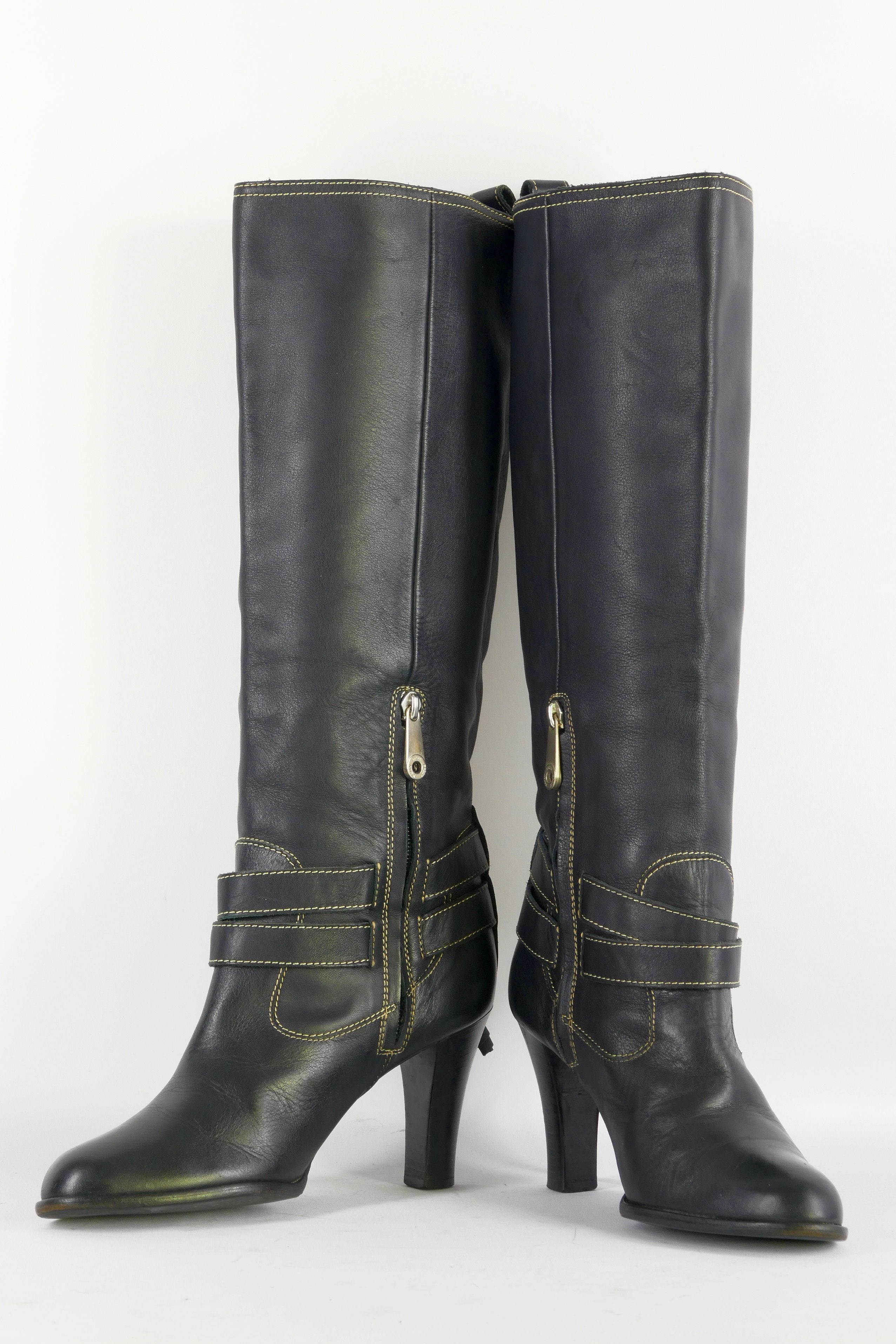 Stiefel Leder schwarz Stiefel Richtig Schnüren