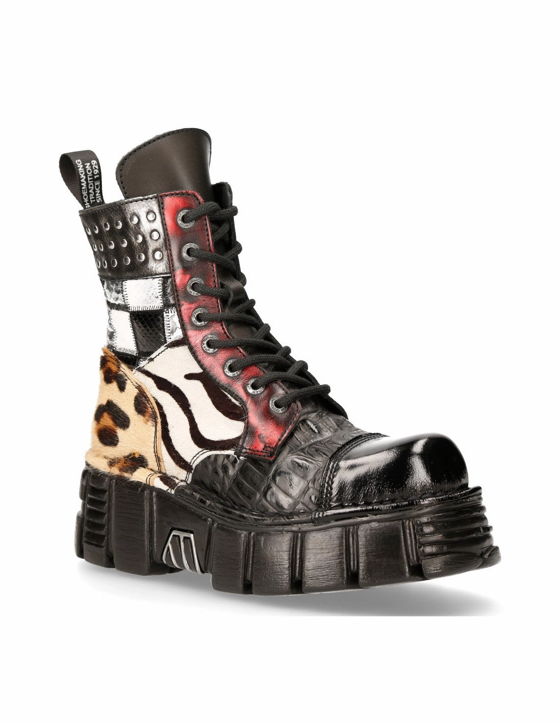 Lorenzi Stiefel New Rock Schuhe Shoes Boots Stiefel M-MILI245-S1 Patchwork