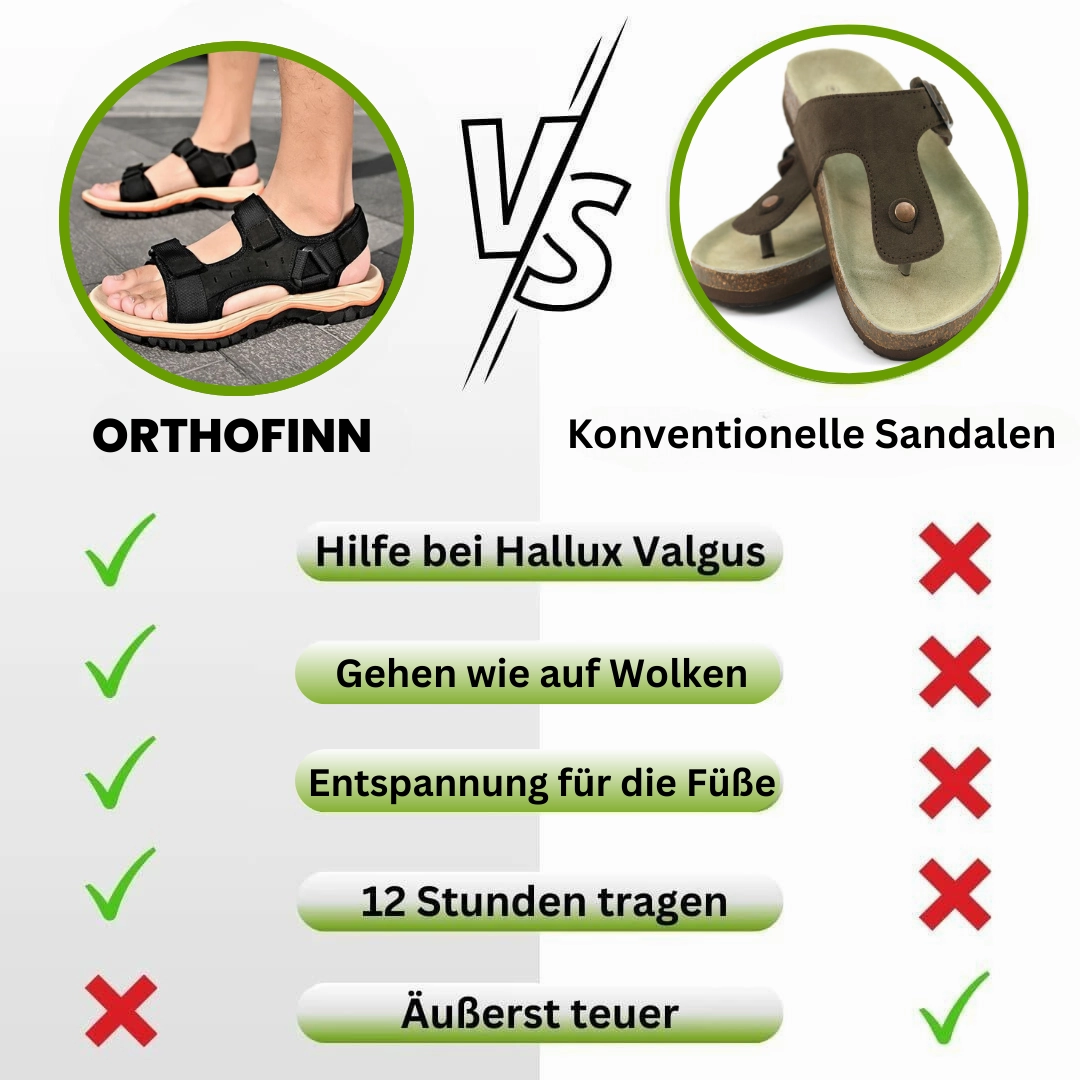 Schwarze Sandalen Tamaris → Sandalen OrthoFinn - ergonomische schmerzlindernde Sandalen - Unisex