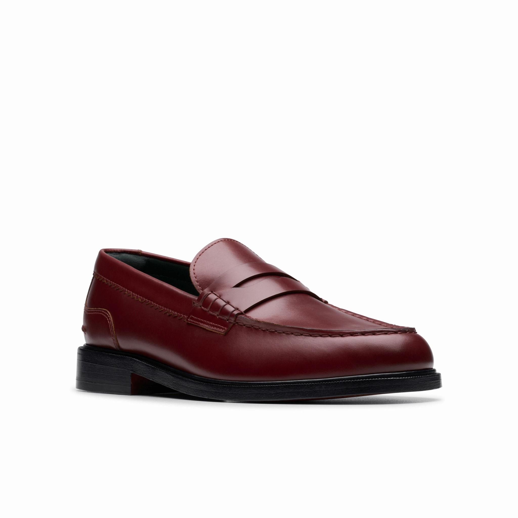 Clarks Originals Craft James Loafer Burgunderrot Check Loafers