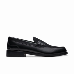 Clarks Originals Craft James Ponyhair Loafer Black Leather Waterproof Loafers
