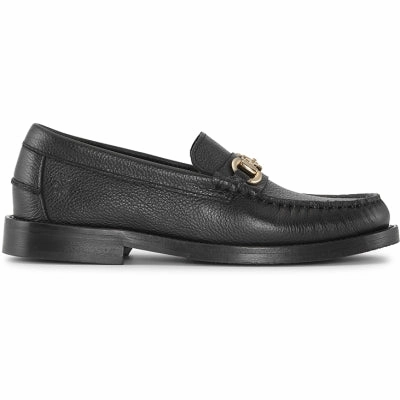 Playboy Amelia Black Leather Ripley Loafers