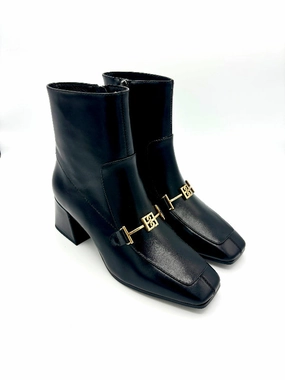 CLASSY ANKLE BOOT BLACK LEATHER Chelsea