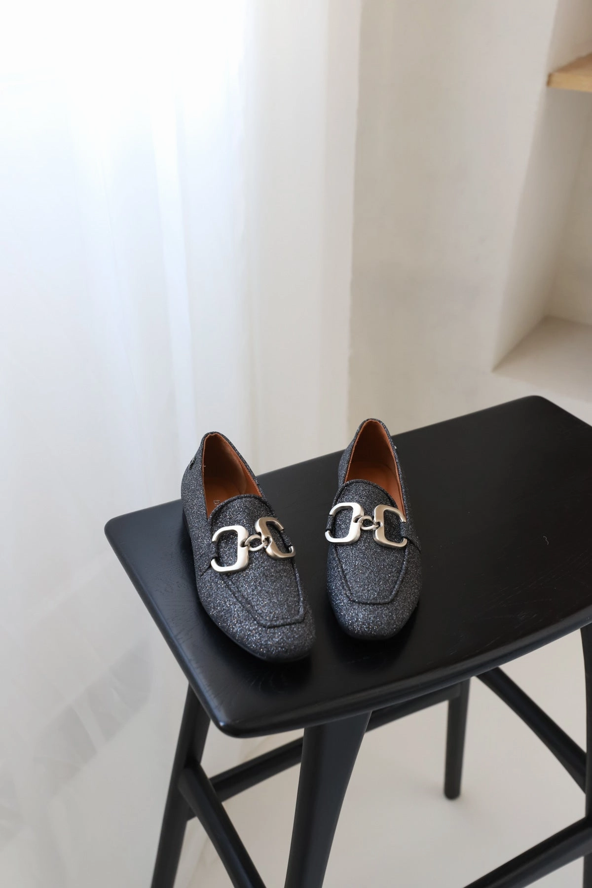 Clau | Loafer Antriciet Glitter Loafers Offen