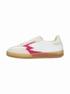 Club Cherry Scrached Suede Logo Perforated white Damen Sneaker High Gefüttert → Sneaker