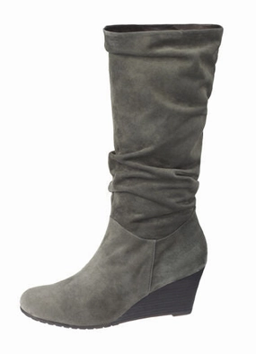 COMMA, Damenschuhe Schuhe Dora High Boot Suede Stiefel Echtleder Filz Leder Stiefel