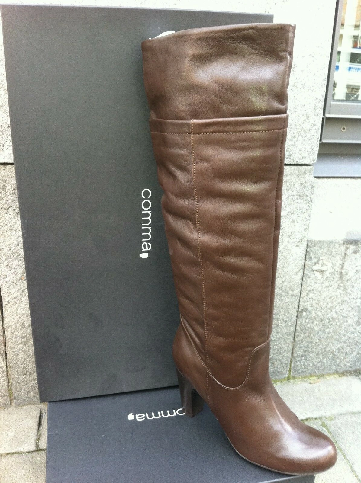 Schuhe Und Stiefel Köln COMMA, Damenschuhe Schuhe Stiefel Boots Leder Toni High Boot Echtleder