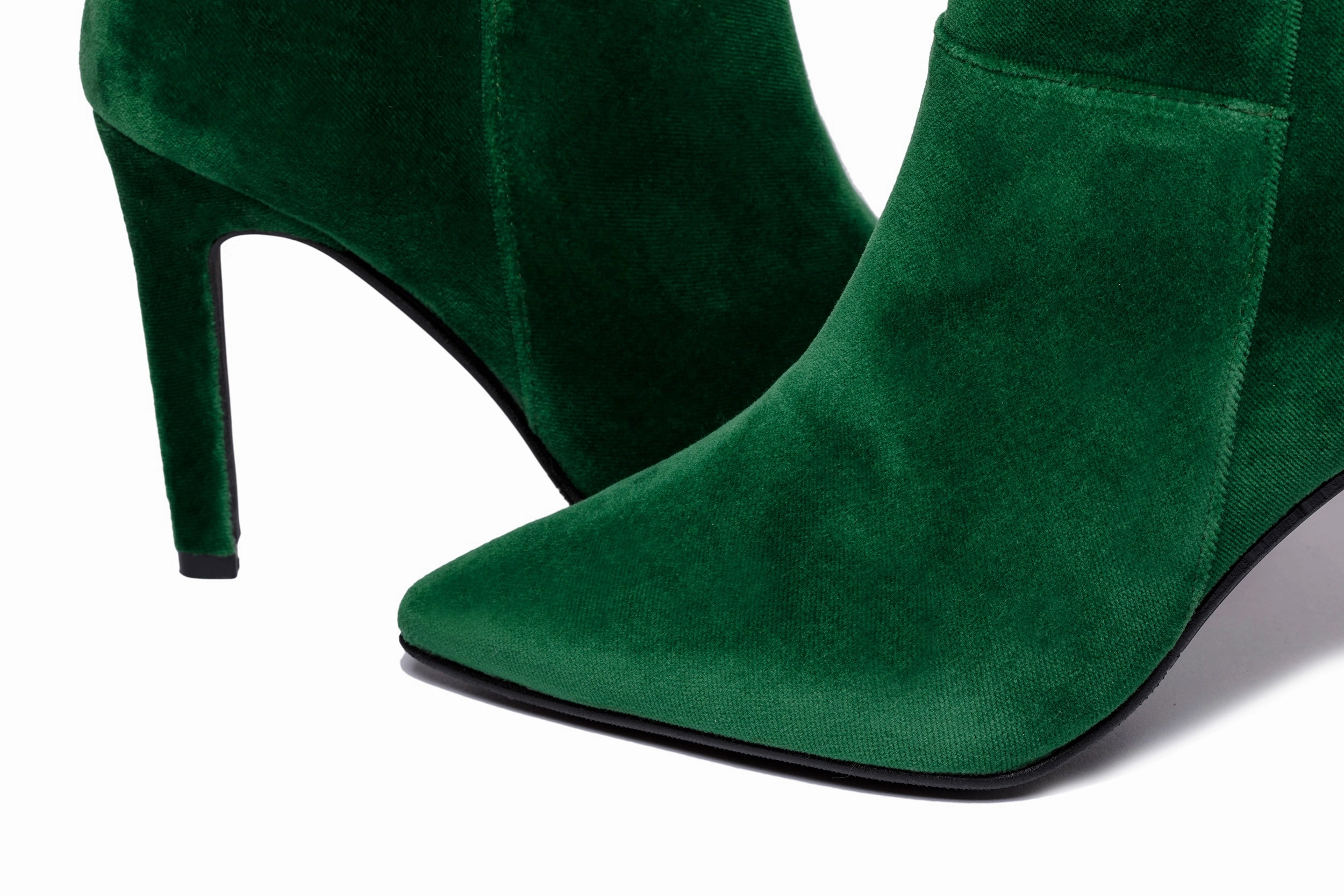 High Heels Zoccoli ROSE HIGH HEELS VELVET GREEN
