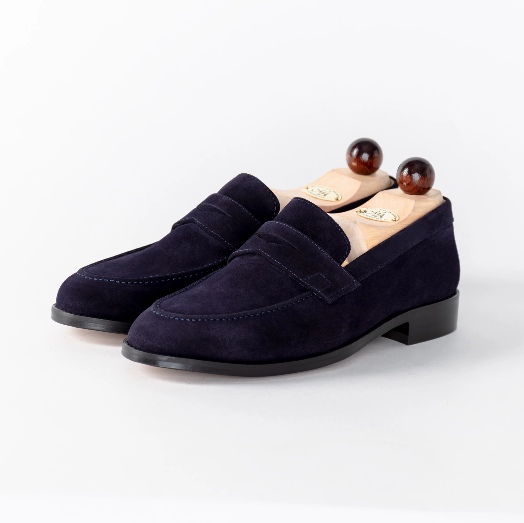 Loafers Horsebit Loafer Herren Dunkelblau Velourleder | Herrenschuhe