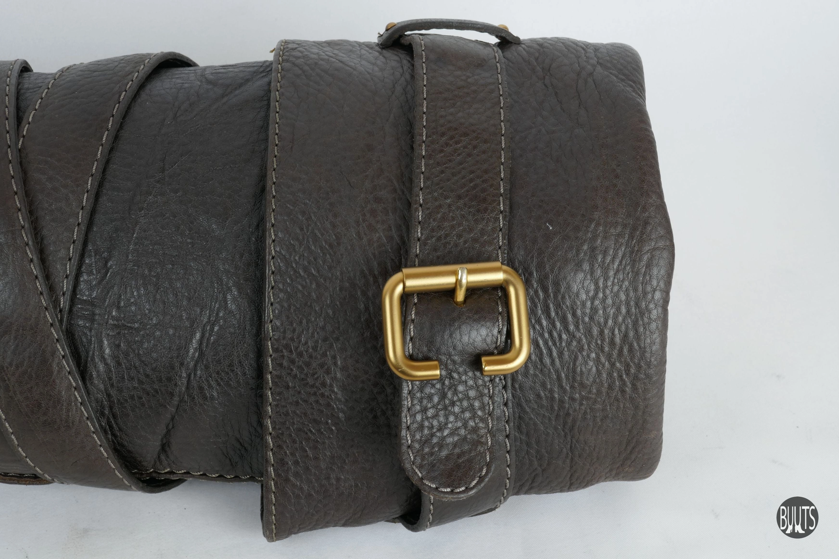 Stiefel Leder dunkelbraun Clamp Stiefel