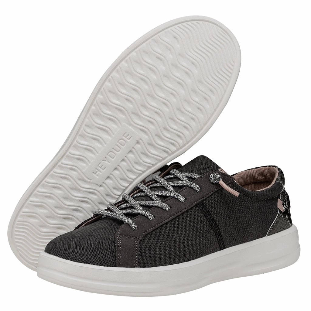 Karina Damen - Jet Black Motorrad Schuhe Sneaker