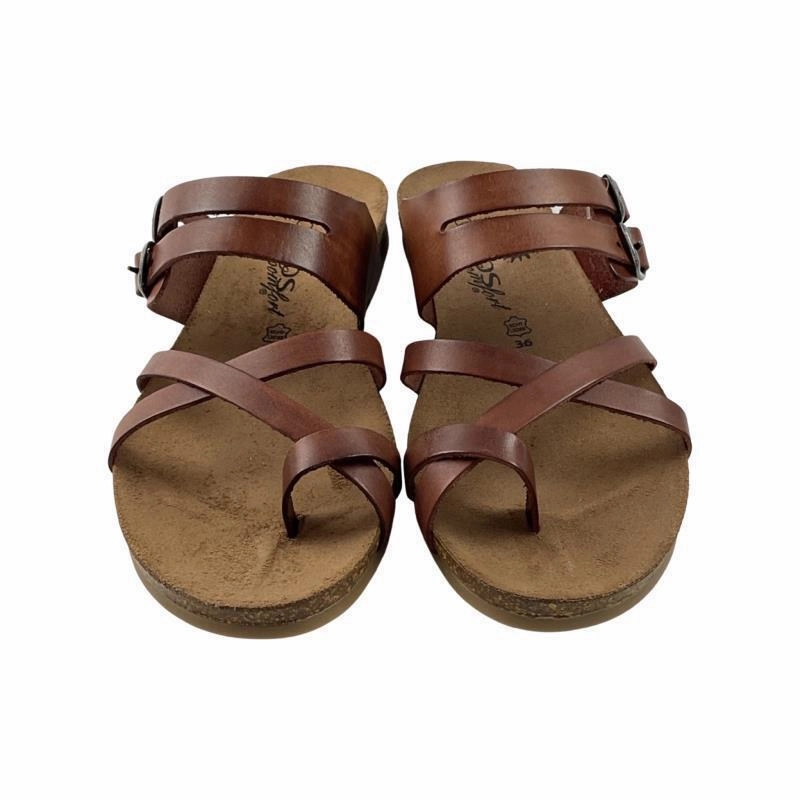 Cosmos 6106801-30-301 Damen Zehentrenner Kastanie Spangenpumps High Heels