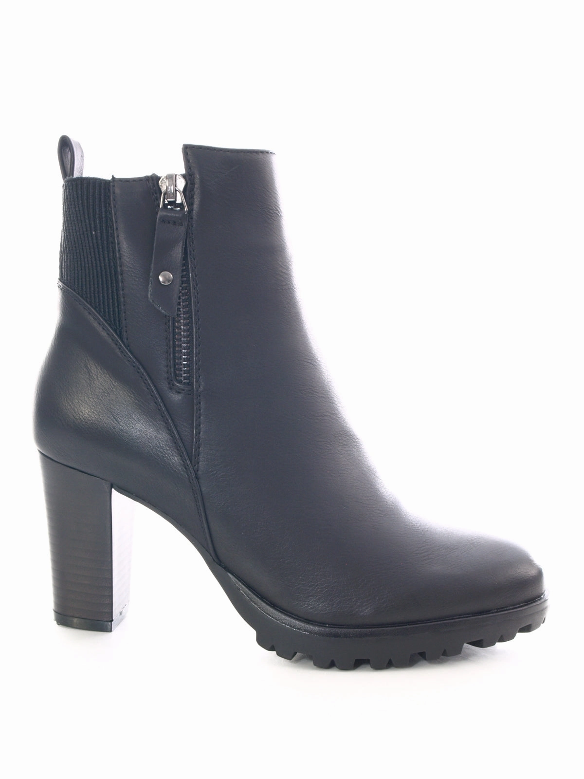 Damen Ankle Boots Stiefelette warm gefttert Black # 482 Spreizfuß Laufschuhe