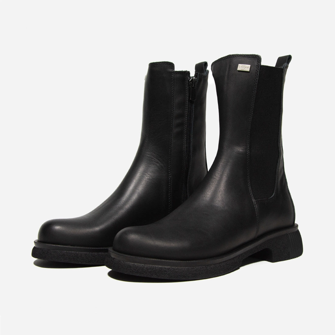 Vintage Suede Ankle Boots Damen Chelsea-Stiefeletten Looke ELISHIE