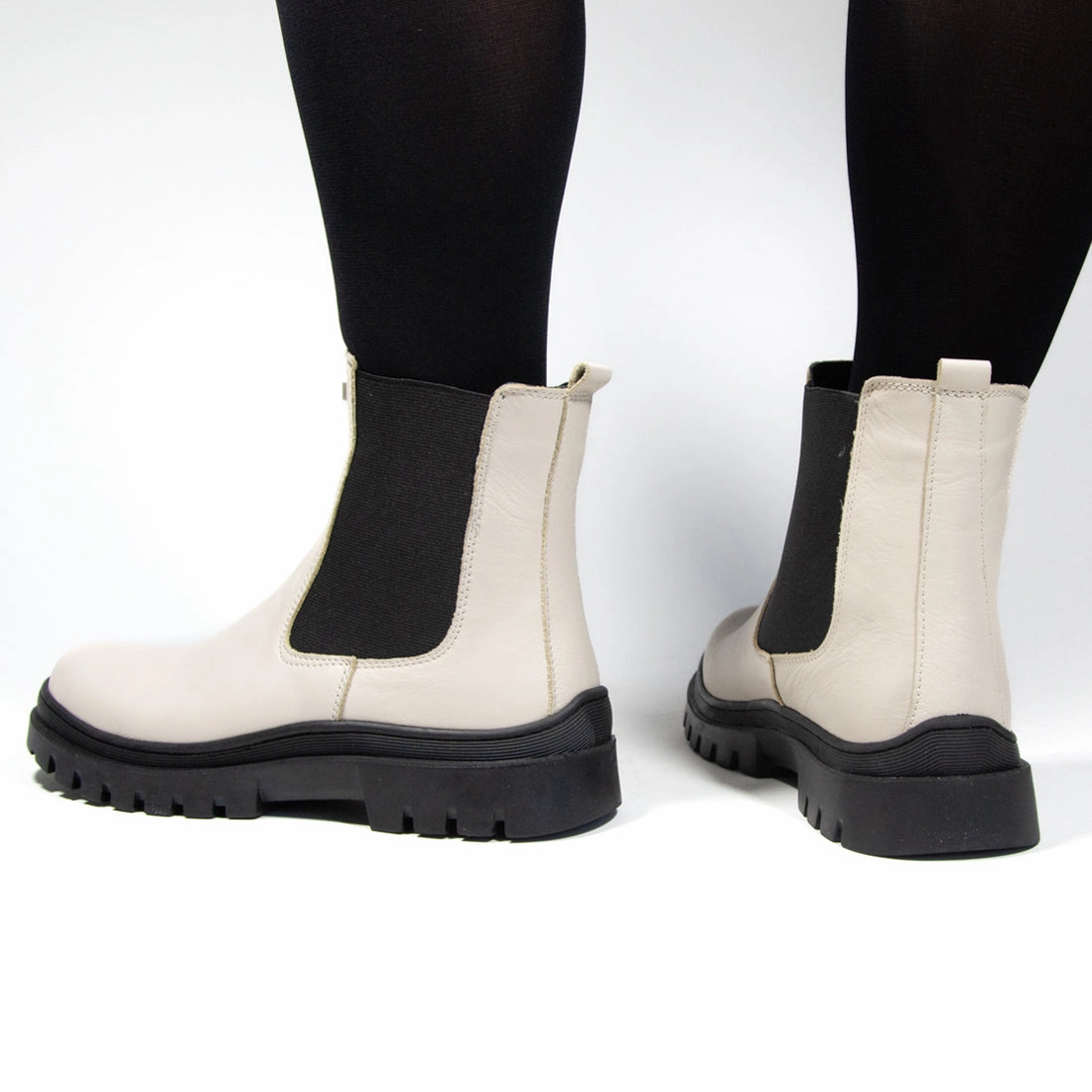 Stiefeletten Plateau Boots Cut Out Ankle Boots Schnallen Damen Chelsea-Stiefeletten Looke LASINNE