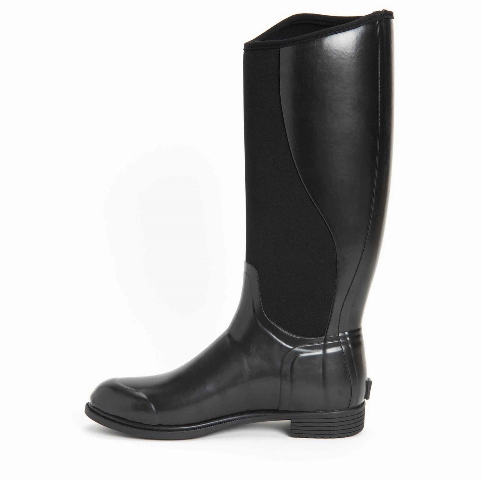 Damen Derby Stiefel | Black High Heels Knee Boots
