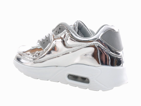 Damen Freizeit Sneaker Sportschuhe Laufschuhe Turnschuhe Silver # 43 Die Schnellsten Laufschuhe