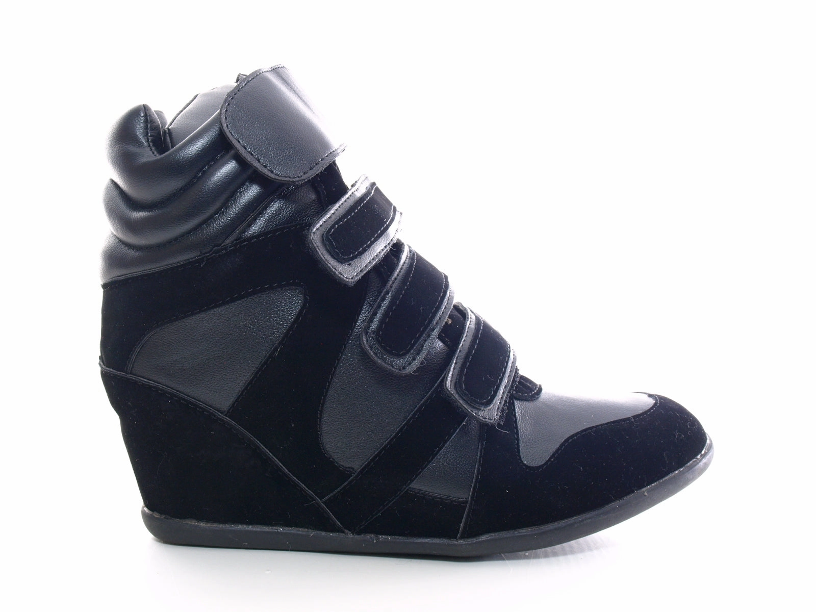 Sicherheitsschuhe S Damen Keilabsatz Boots Stiefelette Black # A08