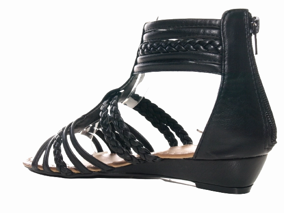 Damen Keilabsatz Sandalen Sommerschuhe Sandaletten Black # 939 Sandalen Gute Qualität