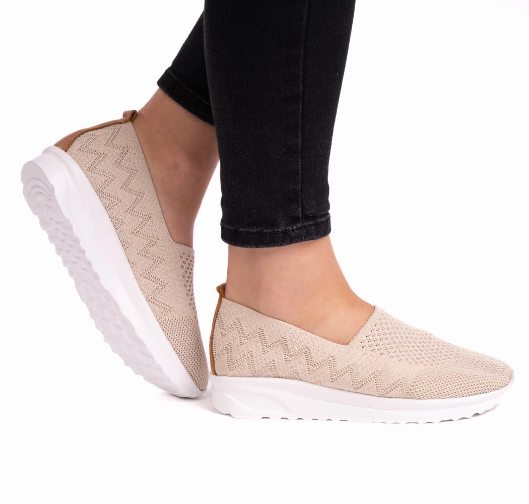 Damen Mokassins Looke FRANCENE Laufschuhe Feste Sohle