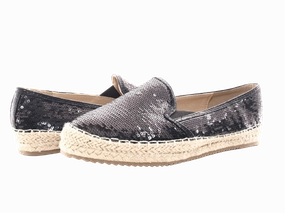 Damen Plateau Slipper Pailetten Espadrilles Spitzenstoff Slip On Black # 163 Sicherheitsschuhe Dingolfing
