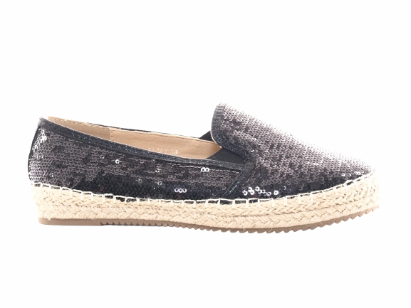 Atlas Sicherheitsschuhe Sl 46 Esd S1 Damen Plateau Slipper Pailetten Espadrilles Spitzenstoff Slip On Black # 163