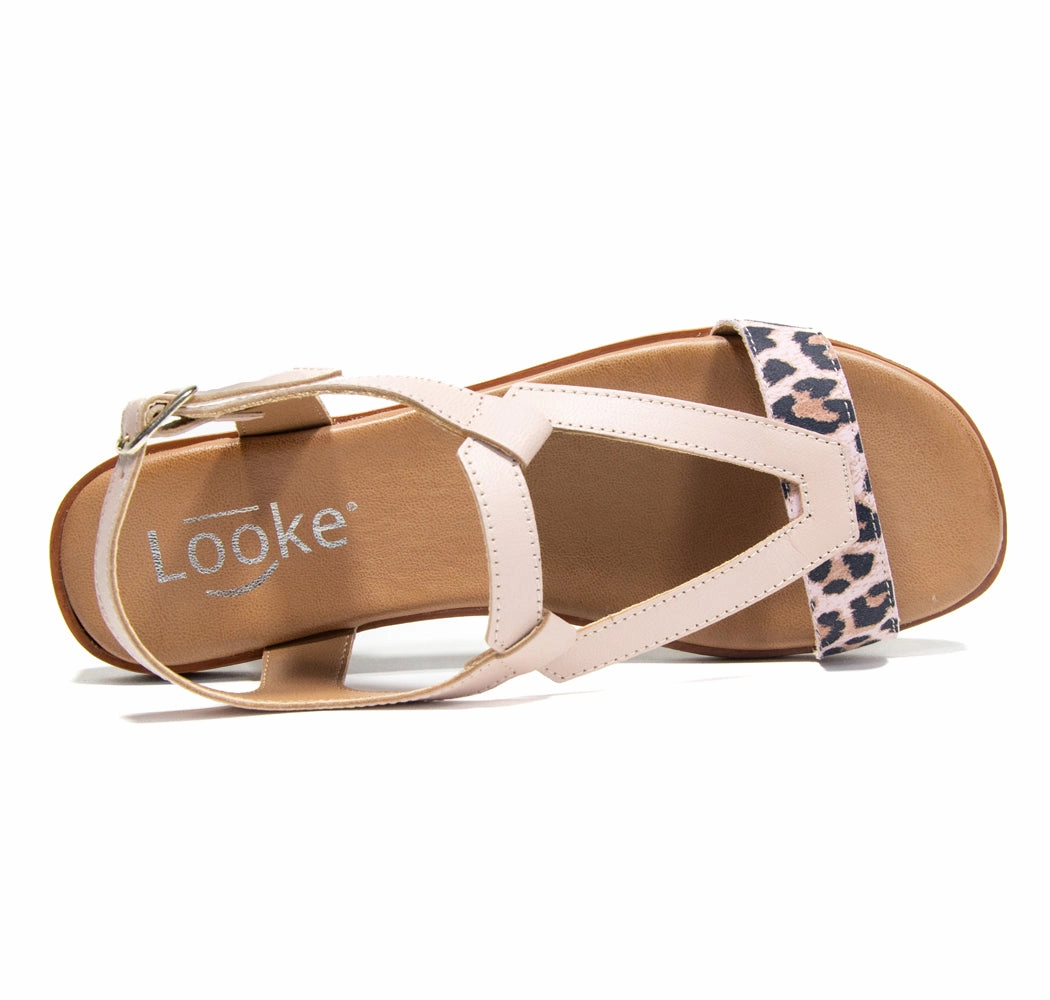 Damen Sandalen Looke LAETITIA Flache Sandalen Mit Steinen