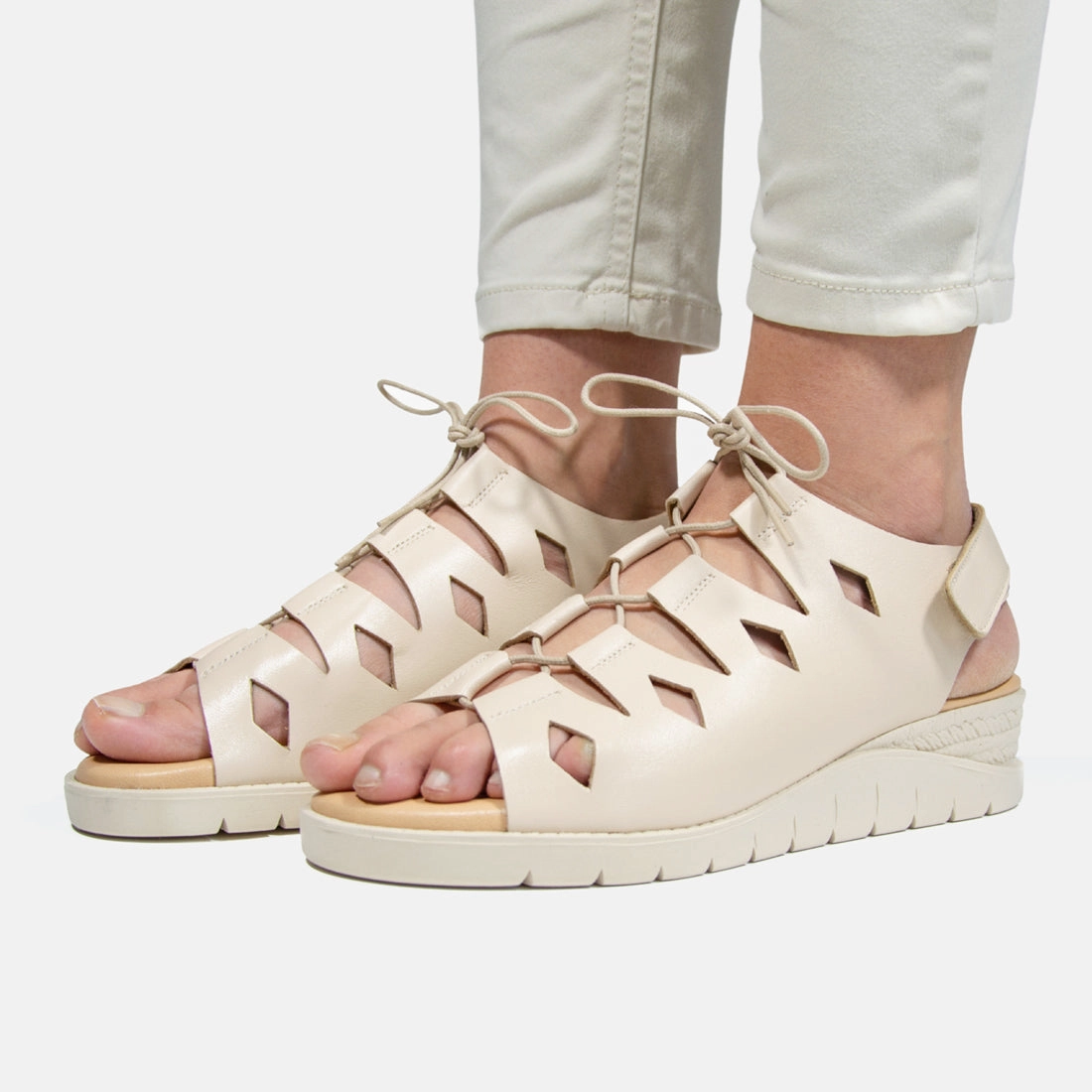 Sandalen Keilabsatz Vorne Geschlossen Damen Sandalen Looke MAELLE