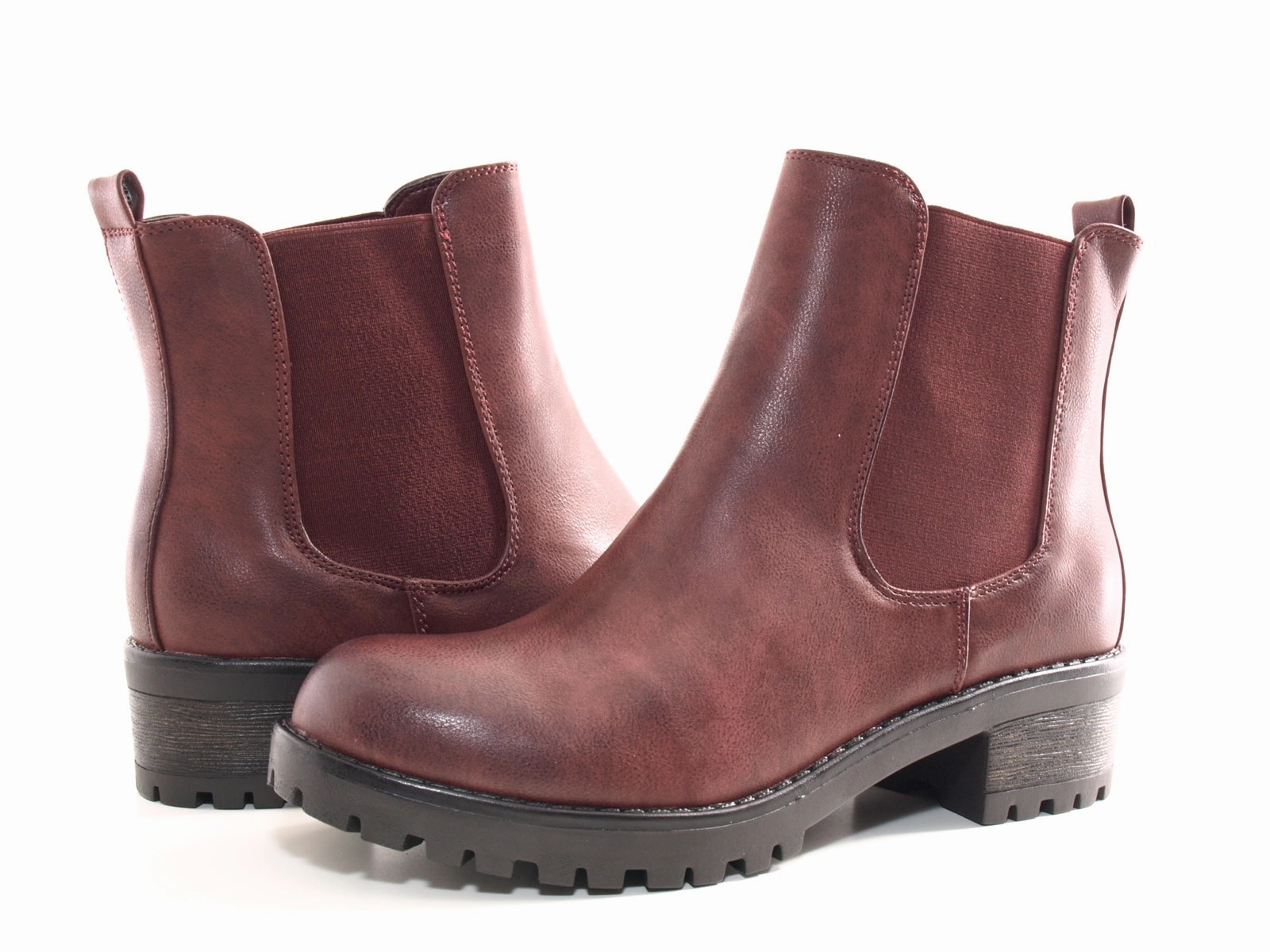 Damen Schlupf Ankle Boots Stiefelette Wine # 945 S1 Sicherheitsschuhe E.s. Mid