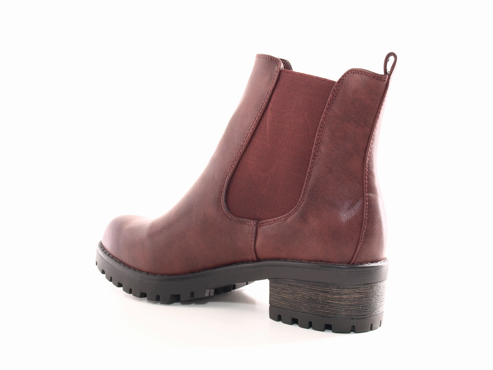 Bremen Sicherheitsschuhe Damen Schlupf Ankle Boots Stiefelette Wine # 945