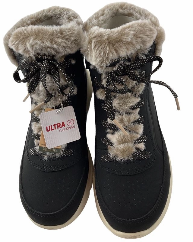 Damen Skechers Stiefel GLACIAL ULTRA-MOUNTAIN MUSE144199/BLK Hotpants Stiefel