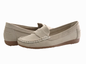 Damen Slipper Ballerina Loafer Mokassins  Slip On Flats Freizeit Apricot # 7711 Venice Walk Loafers