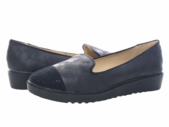 Loafers Leinen Damen Slipper Ballerina Loafer Mokassins Slip On Flats Freizeit Black #  001