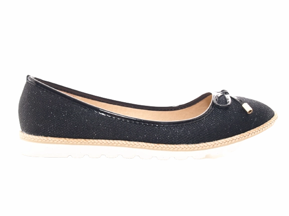 Cotton District Loafers Damen Slipper Ballerina Loafer Mokassins Slip On Flats Freizeit Black # 6289