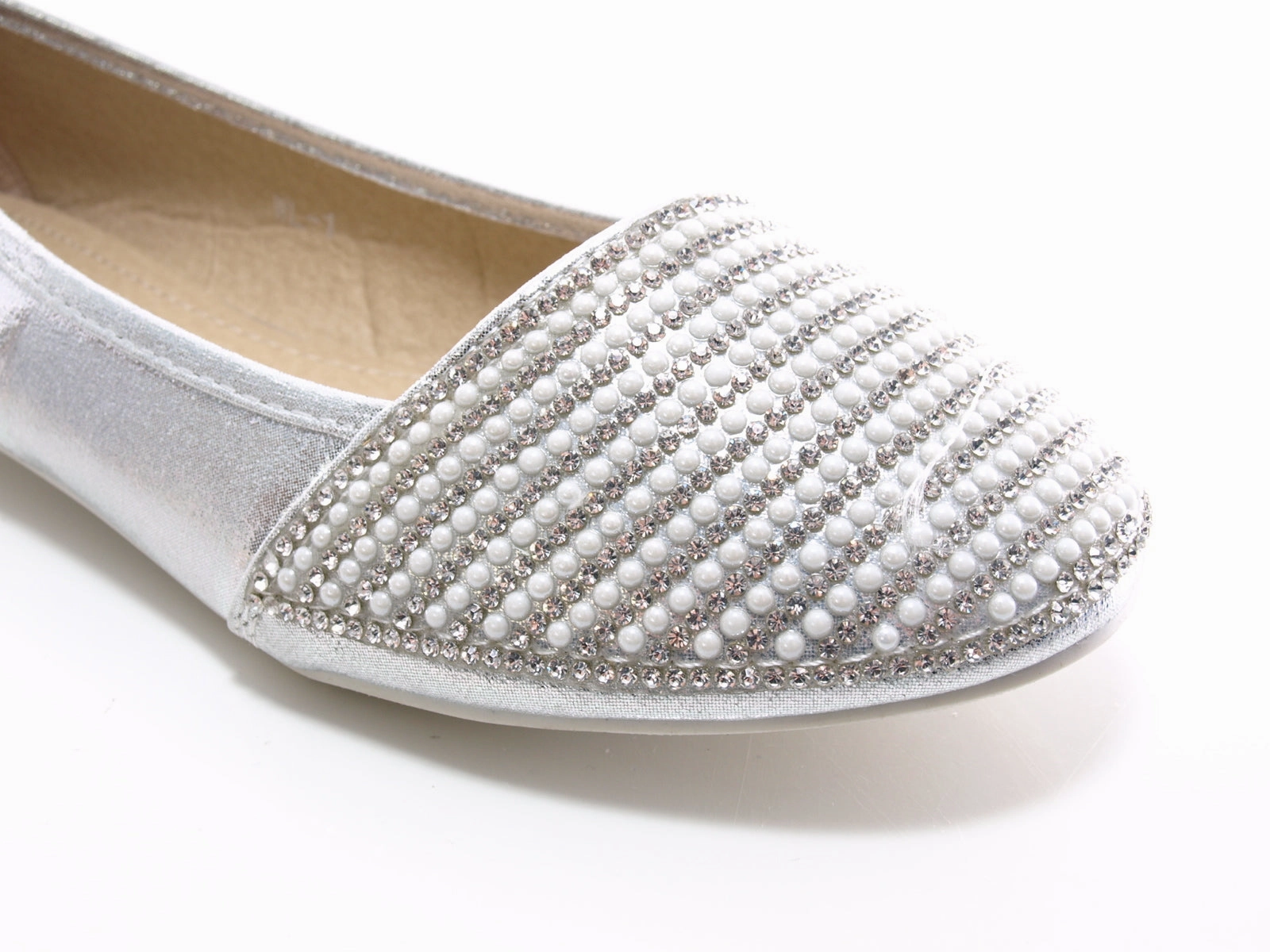 Loafers Golf Damen Slipper Ballerina Loafer Mokassins  Slip On Flats Freizeit Silver # 1