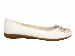 Fabiana Filippi Loafers Damen Slipper Ballerina Loafer Mokassins Slip On Flats Freizeit White # 139522