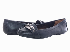 Damen Slipper Halbschuhe Ballerina Loafer Mokassins Slip On Flats Freizeit Black # 012 Bugatti Loafers