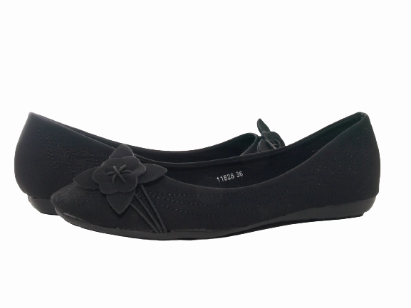 Embossed Loafers Damen Slipper Halbschuhe Ballerina Loafer Mokassins Slip On Flats Freizeit Black # 11628