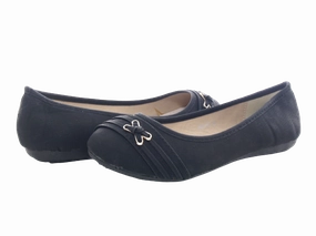 Barca Loafers Damen Slipper Halbschuhe Ballerina Loafer Mokassins Slip On Flats Freizeit Black # 5400