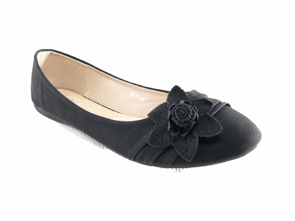 Damen Slipper Halbschuhe Ballerina Loafer Mokassins Slip On Flats Freizeit Black # 5739 Slipper Loafers