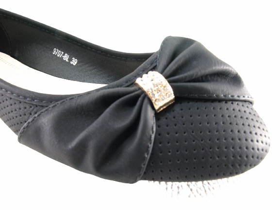 Karl Loafers Damen Slipper Halbschuhe Ballerina Loafer Mokassins Slip On Flats Freizeit Black # 9707