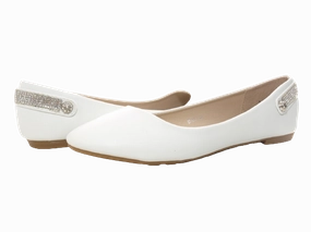 Damen Slipper Halbschuhe Ballerina Loafer Mokassins Slip On Flats Freizeit White # 006-30 Coin Loafers