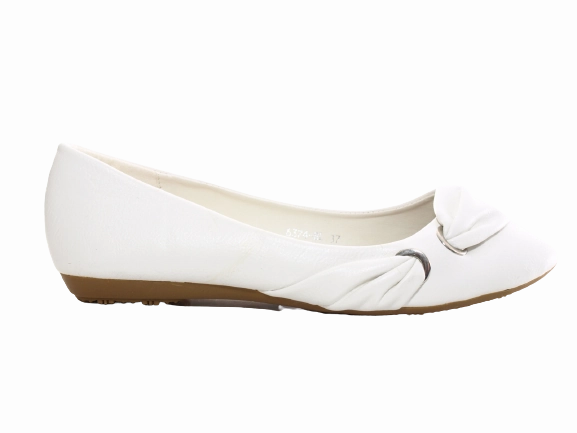 Damen Slipper Halbschuhe Ballerina Loafer Mokassins Slip On Flats Freizeit White # 6374 Eco Loafers
